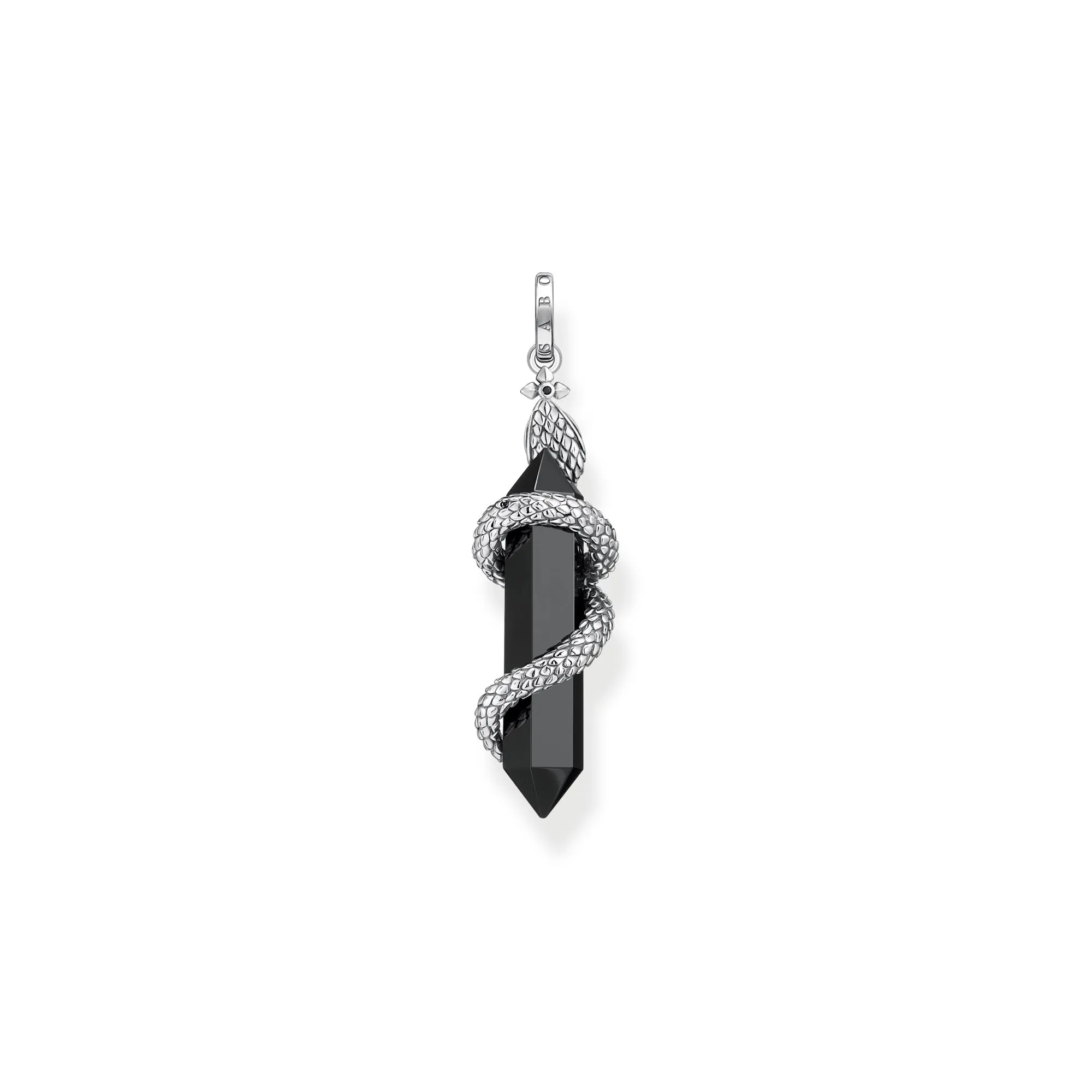 Thomas Sabo Herren Anhänger Schmuck Anhänger geschwärzter Onyx mit Schlange
