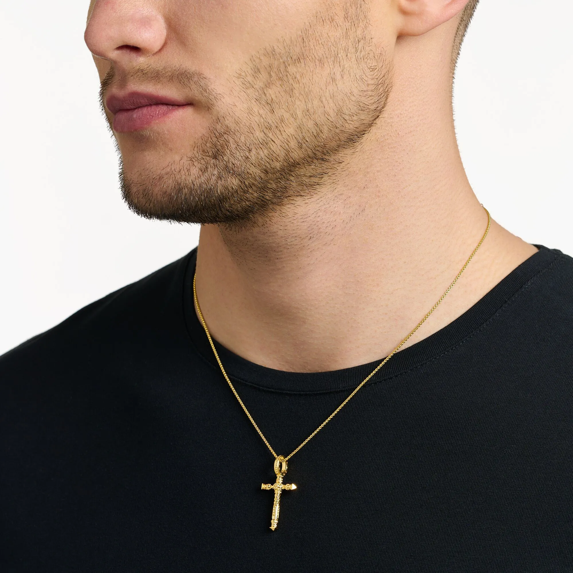 Thomas Sabo Herren Anhänger Schmuck Anhänger Kreuz Gold