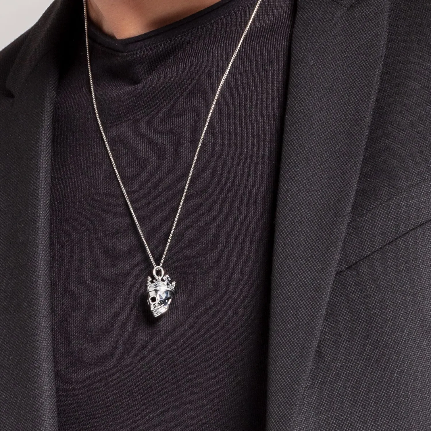 Thomas Sabo Herren Anhänger Schmuck Anhänger Totenkopf Krone