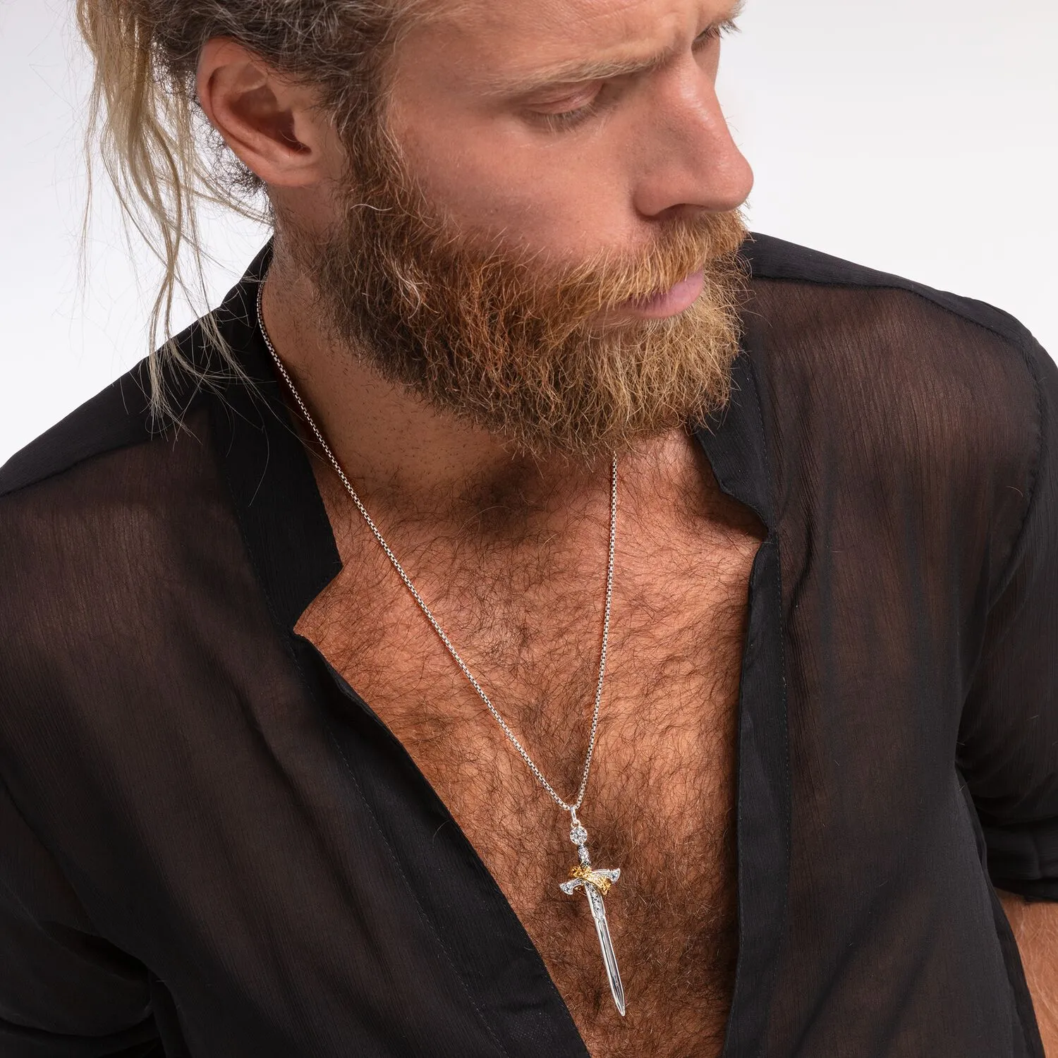 Thomas Sabo Herrenanhänger Schmuck Anhänger Schwert mit Krone