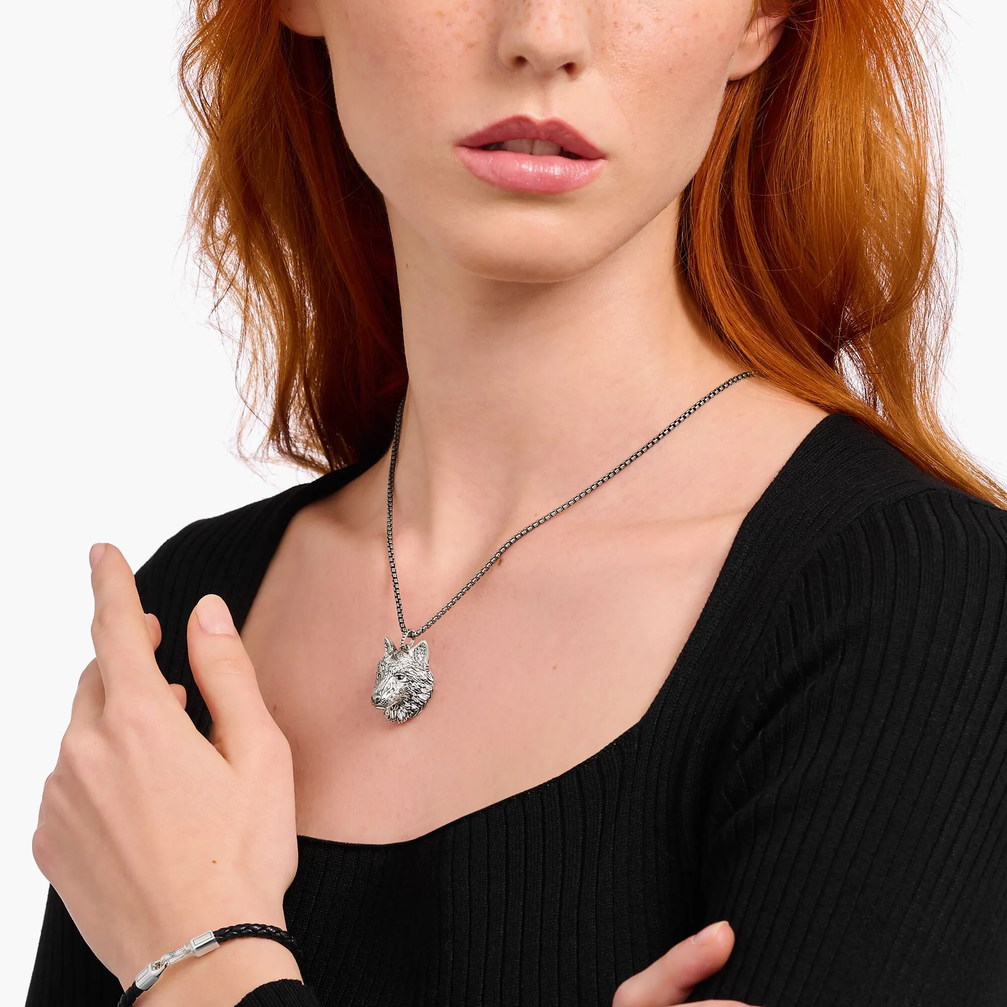 Thomas Sabo Herrenanhänger Schmuck Rebellischer Wolf Anhänger