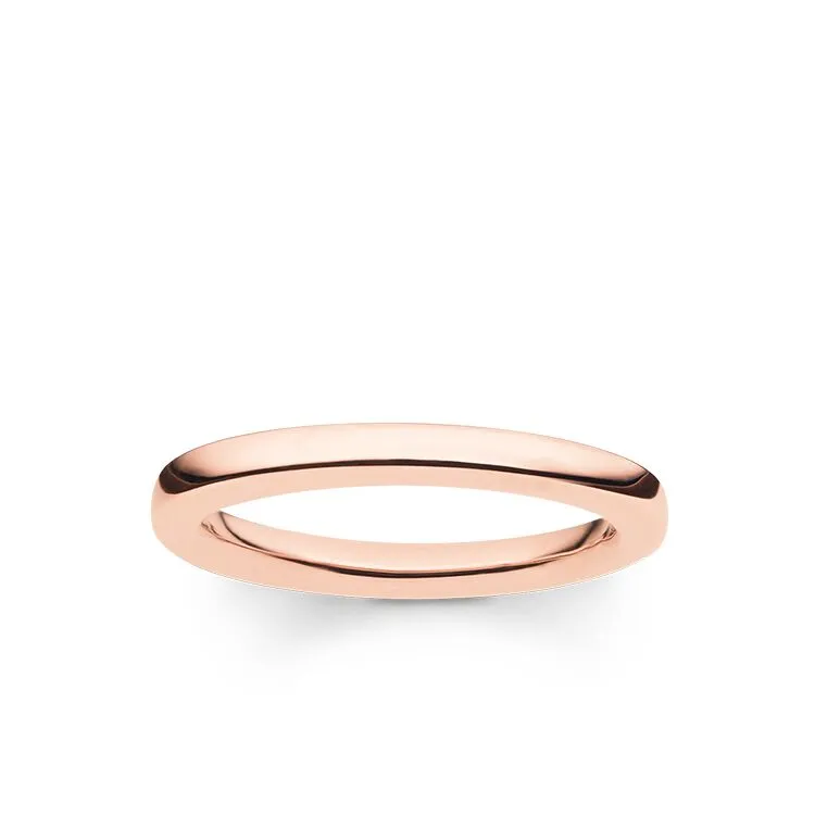 Thomas Sabo Ring mit Roségold-Beschichtung, schlichtes Band TR1979-415-12