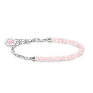 Thomas Sabo Silberschmuck Thomas Sabo Sterling Silber Charmista Rosenquarz 10-13cm Armband