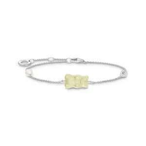 Thomas Sabo Damenarmband Armband mit Weißgoldbären, Süßwasserperle & Zirkonia