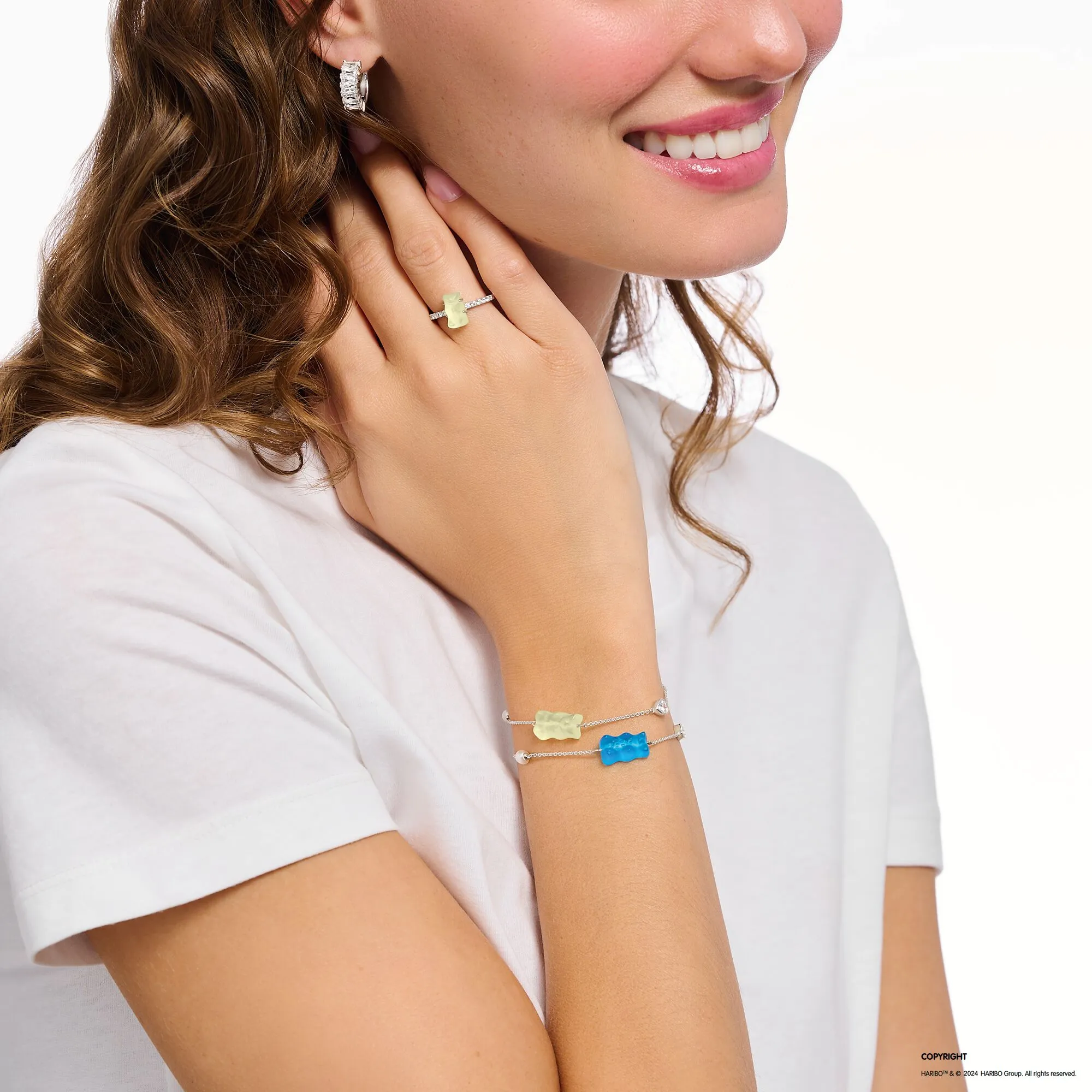 Thomas Sabo Damenarmband Armband mit Weißgoldbären, Süßwasserperle & Zirkonia