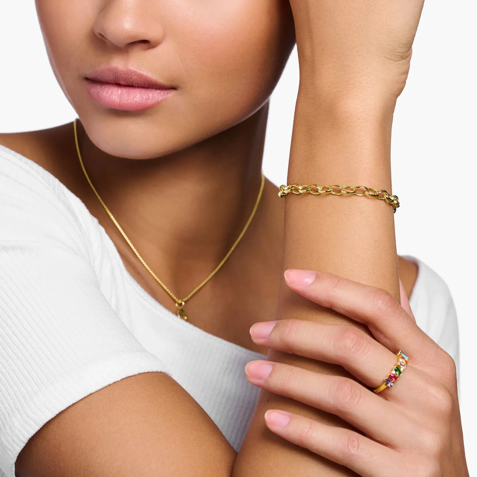 Thomas Sabo Damenarmband Gold Belcher Armband