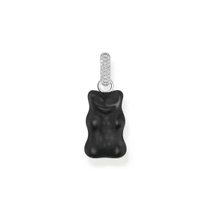 Thomas Sabo Damen Anhänger Schmuck Großer Anhänger mit schwarzem Goldbär und Zirkonia