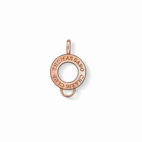 Thomas Sabo 18K Rose Gold Plated Plain Charm Carrier X0182-415-12