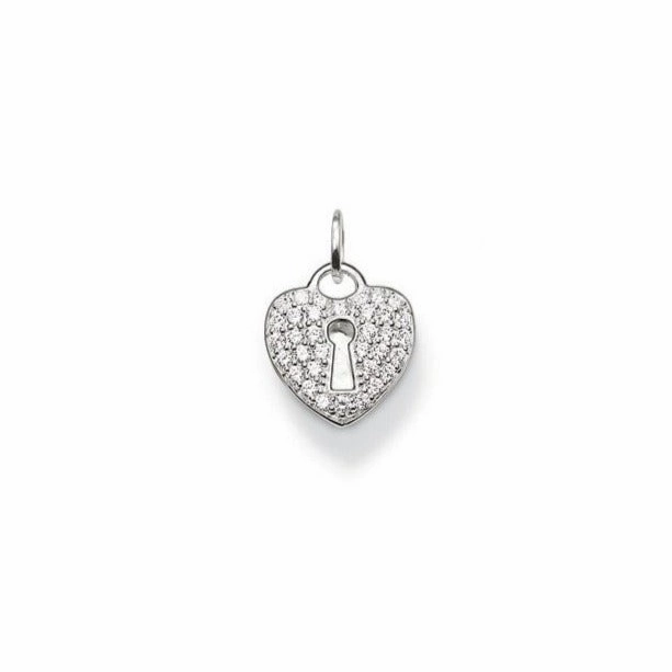 Thomas Sabo Herzförmiges Schloss-Anhänger mit Zirkonia PE454-051-14