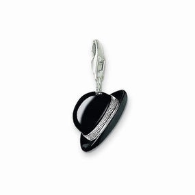 Thomas Sabo Enamel Bowler Hat Sterling Silver Charm 0629-007-11