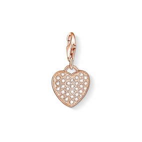 Thomas Sabo Rose Gold Cubic Zirconia Heart Charm 1021-416-14
