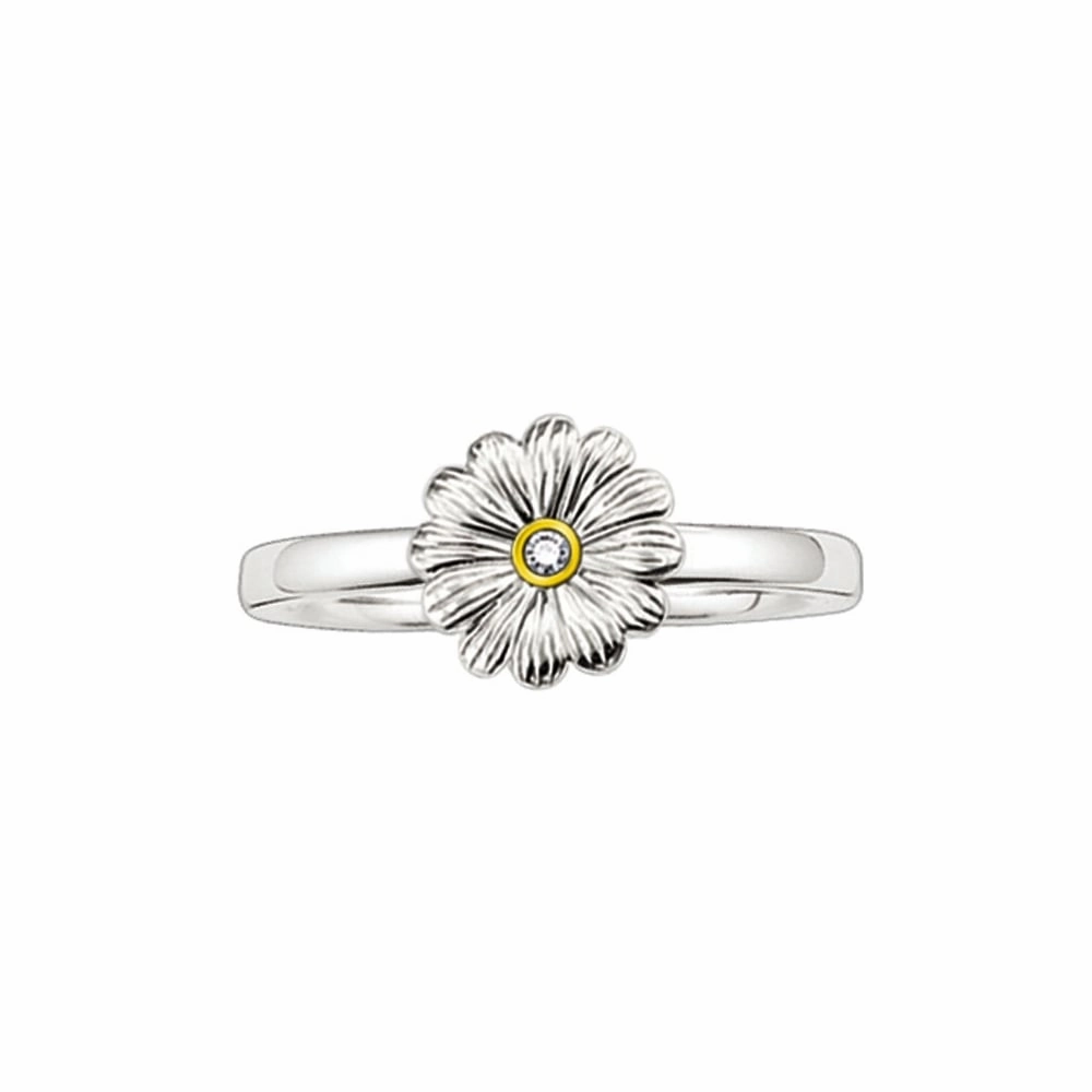 Thomas Sabo Silver Sweet Diamond Flower Ring TR0002-179-14