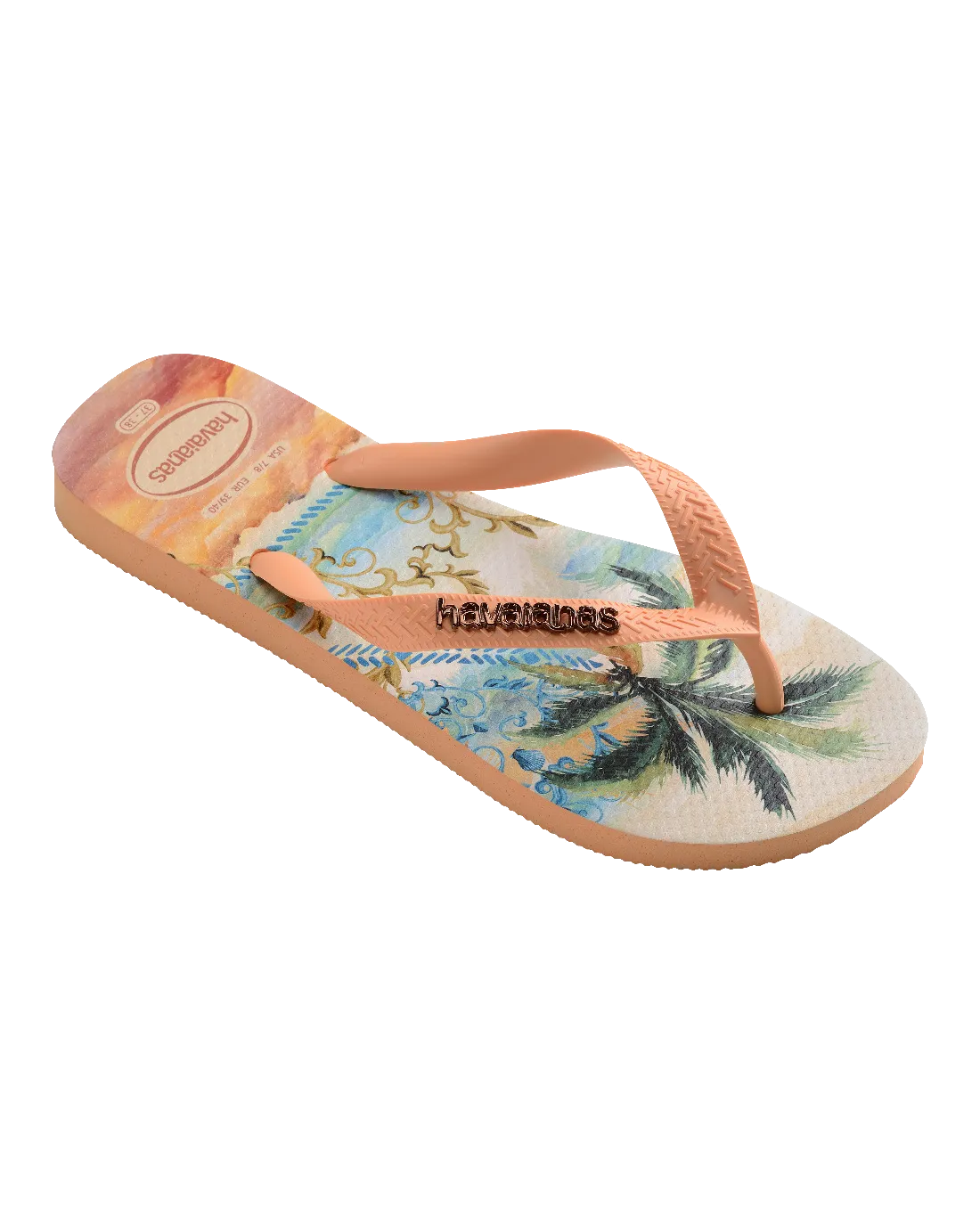 Top Tropical Vibes Flip-Flops in Pfirsich
