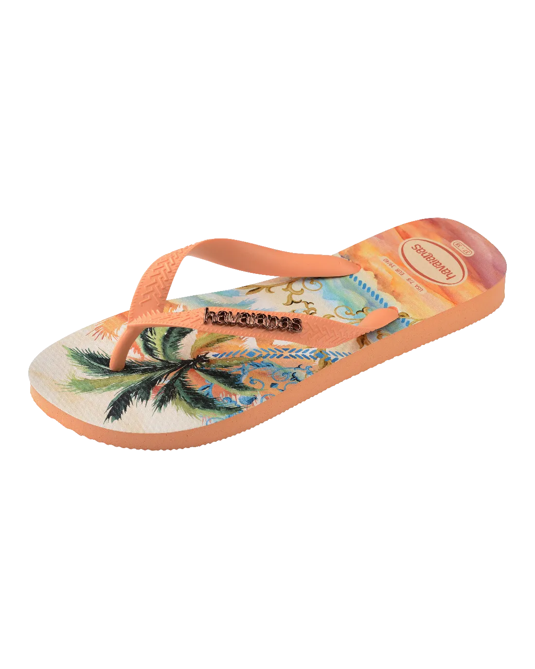 Top Tropical Vibes Flip-Flops in Pfirsich