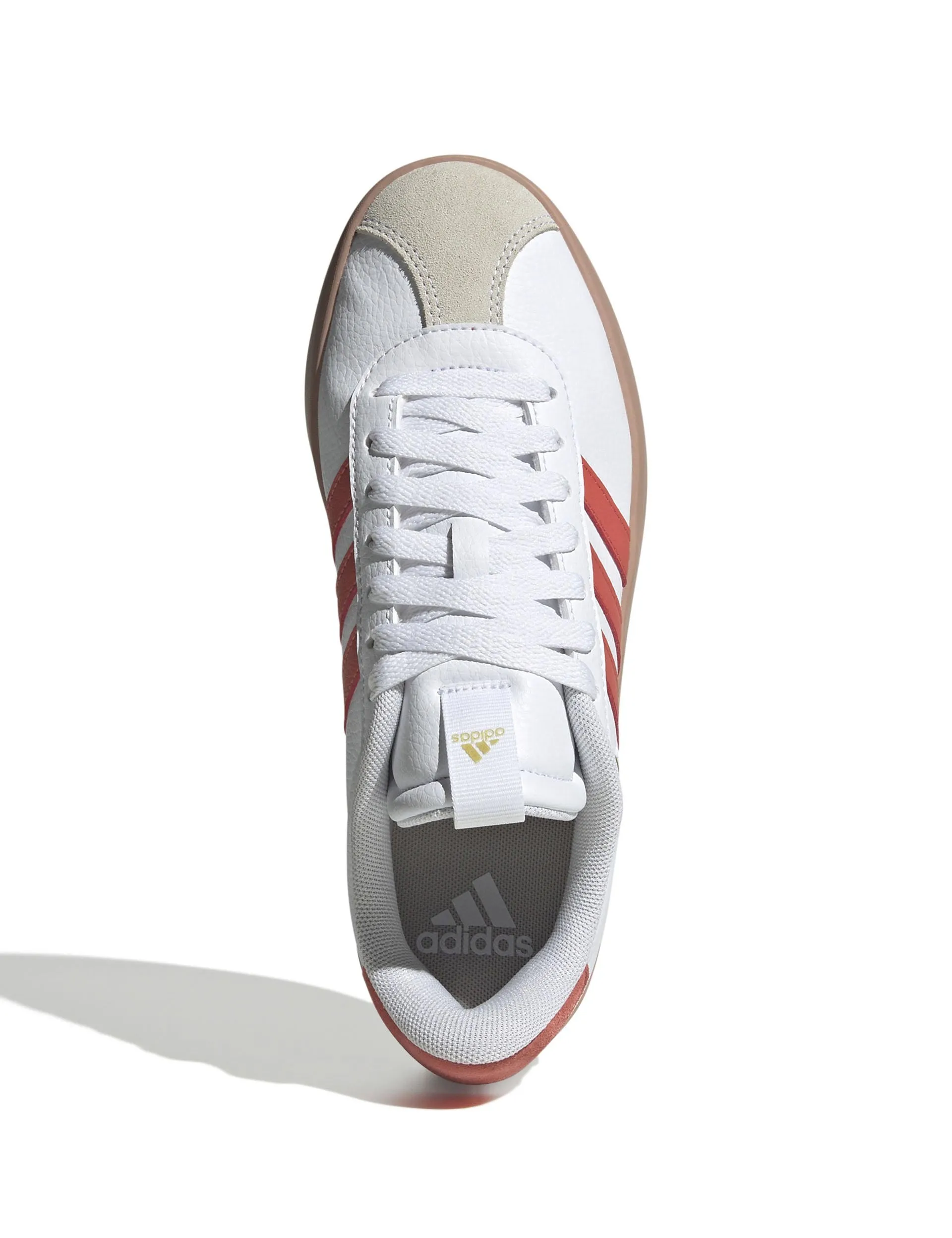 VL Court 3.0 Schuhe - Wolkenweiß/Vorgeliebtes Scharlachrot/Gold Metallic