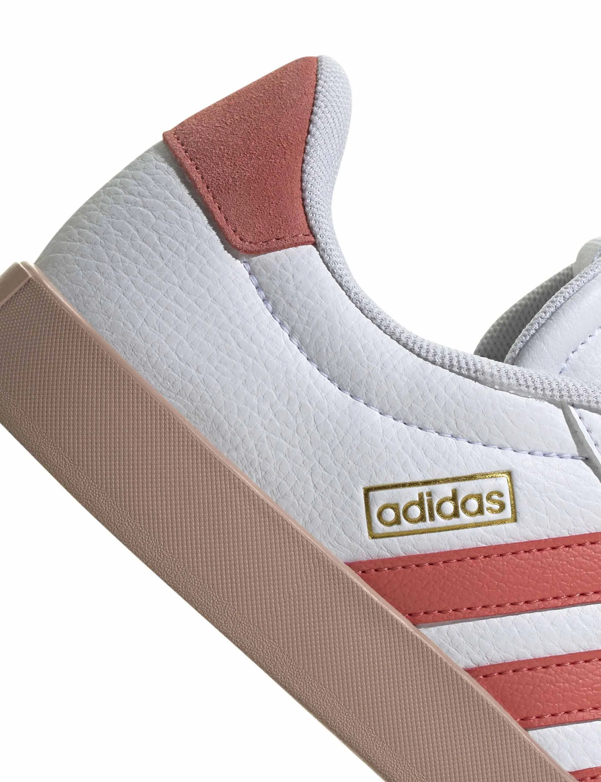 VL Court 3.0 Schuhe - Wolkenweiß/Vorgeliebtes Scharlachrot/Gold Metallic