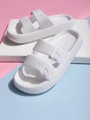 Weiße PU Slip-On Flats (TC-RS3255-WHT)