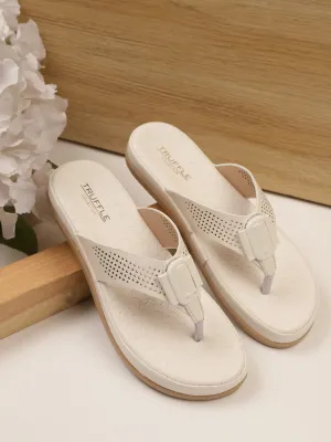 Weiße PU Slip-On Flats (TC-ST-015-WHT)