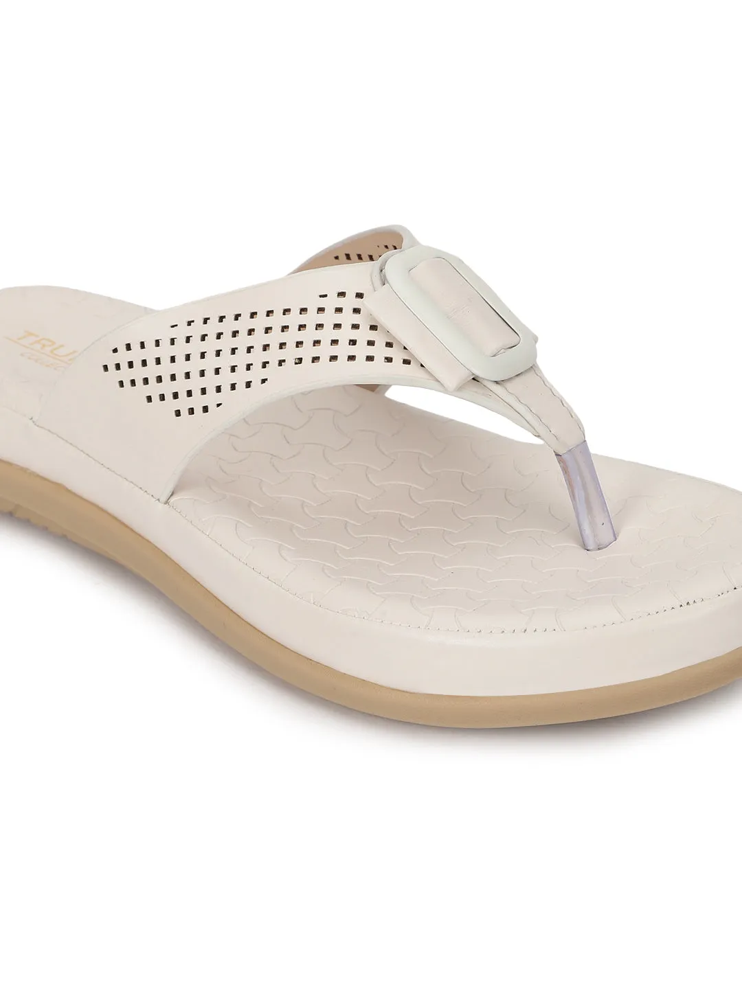 Weiße PU Slip-On Flats (TC-ST-015-WHT)