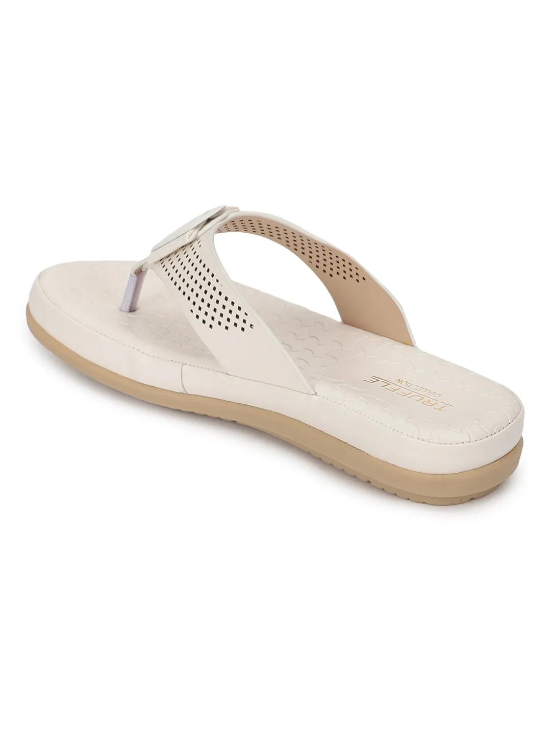 Weiße PU Slip-On Flats (TC-ST-015-WHT)