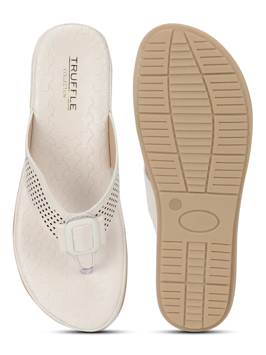 Weiße PU Slip-On Flats (TC-ST-015-WHT)