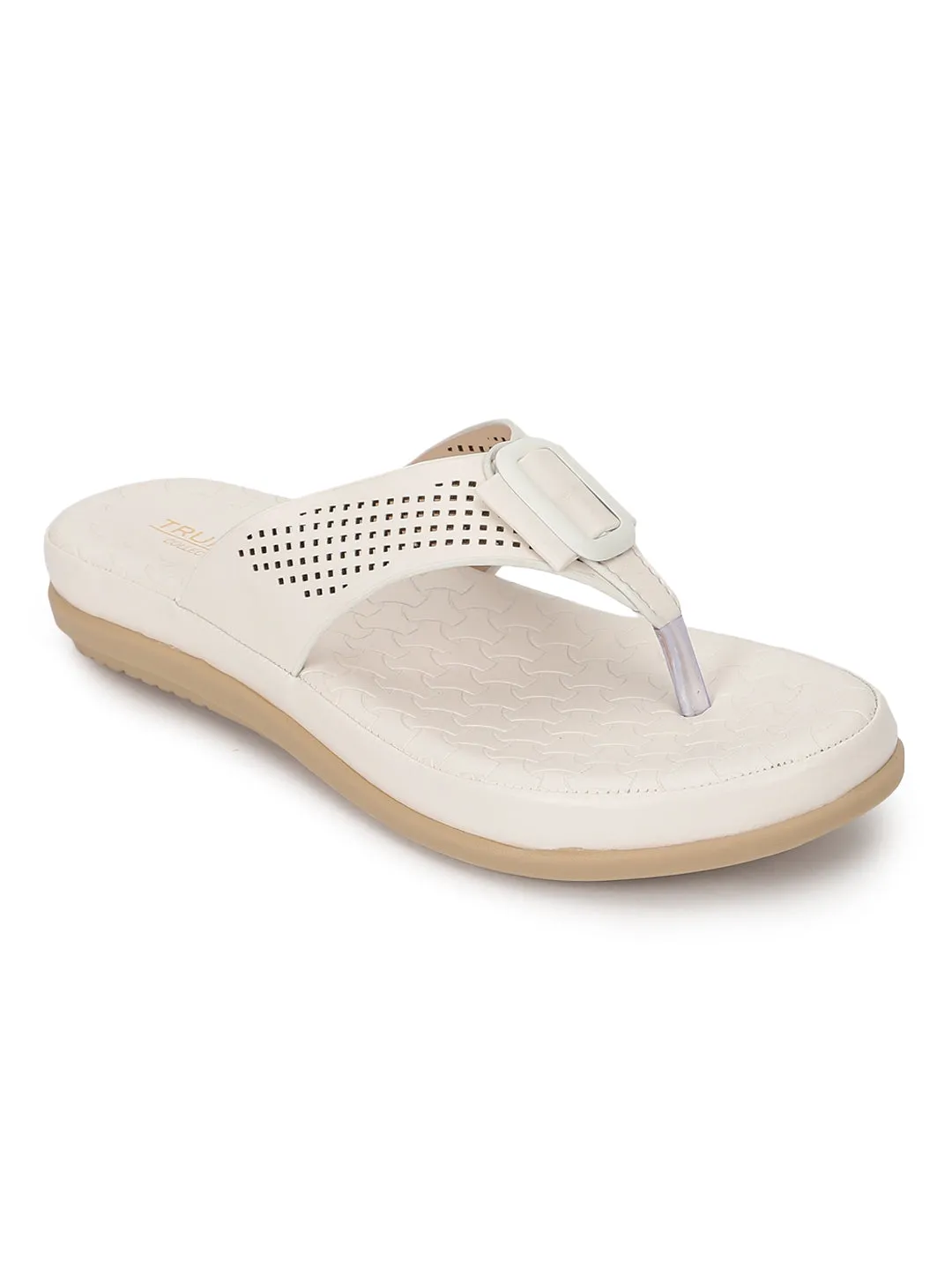 Weiße PU Slip-On Flats (TC-ST-015-WHT)
