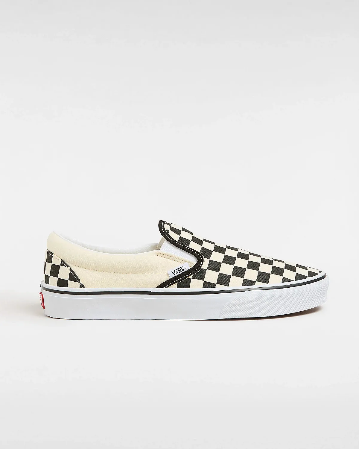 Klassische Damen-Slip-On-Schuhe in Schwarz & Weiß