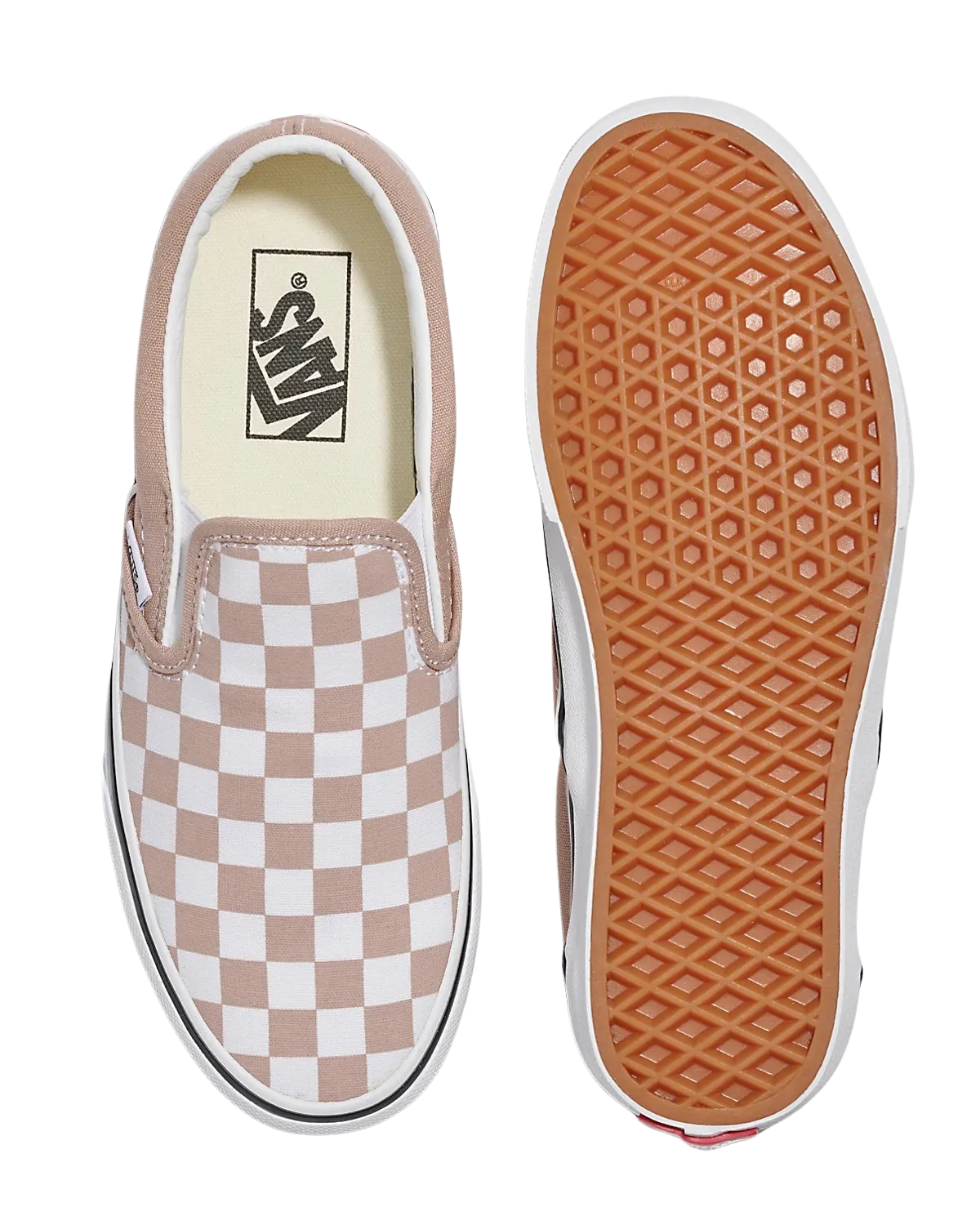 Klassische Damen-Slip-On-Schuhe in warmem Taubenbraun
