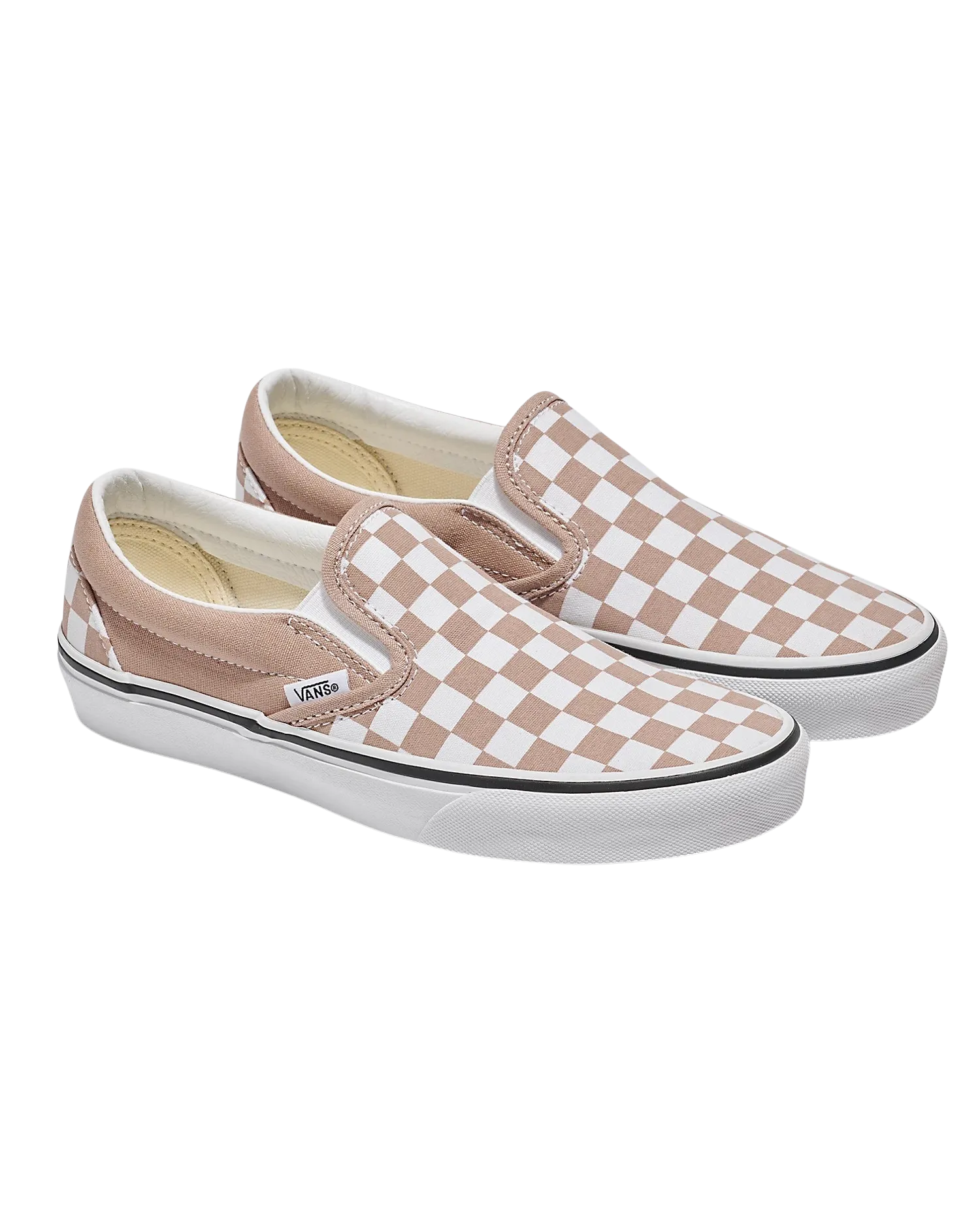 Klassische Damen-Slip-On-Schuhe in warmem Taubenbraun
