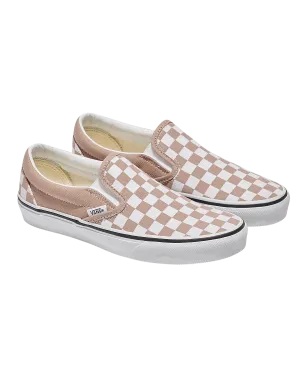 Klassische Damen-Slip-On-Schuhe in warmem Taubenbraun