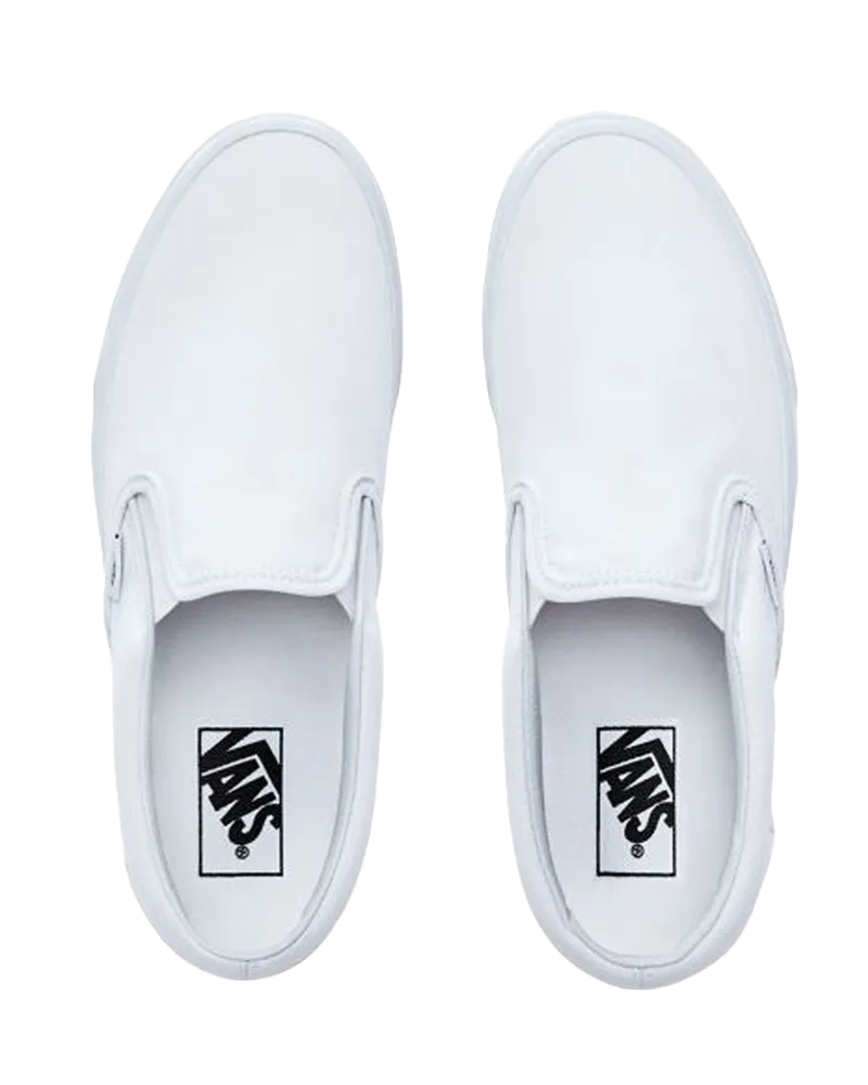 Klassische Damen-Slip-On-Schuhe in Weiß